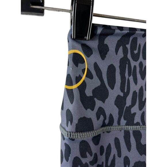 Carbon38 Ballerina Leopard High Rise 7/8 Leggings Size XS Charcoal Gray Athletic - Picture 9 of 11